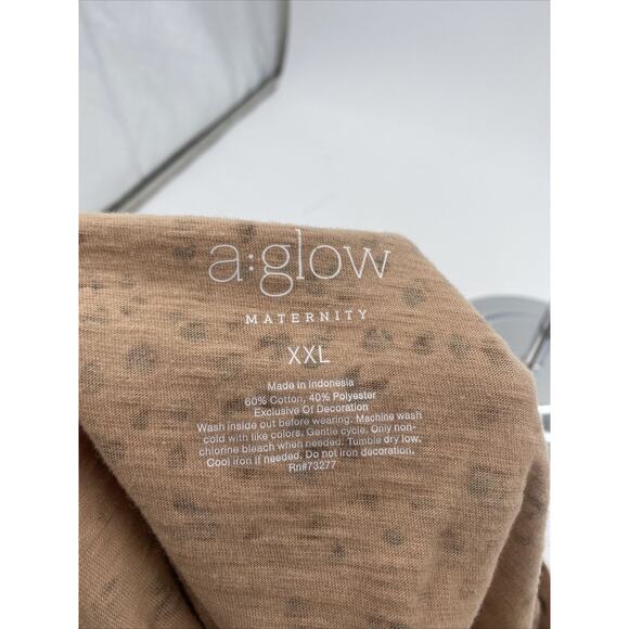 A. Glow Maternity Leopard Print Size Medium Short Sleeve Women’s Tee C2/B2 - Picture 5 of 5